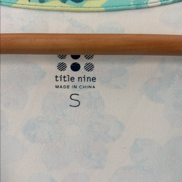 Title Nine A Line Knit Dress Green Floral Diamalete Steadfast Sleeveless Sz S - Picture 4 of 6